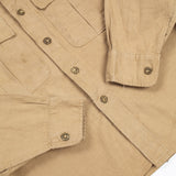 50s Vintage British Army Aertex Khaki Jungle Shirt - Medium