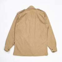 50s Vintage British Army Aertex Khaki Jungle Shirt - Medium