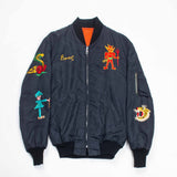 70s Vintage Korean Tailor-Made Souvenir Bomber Jacket - Large