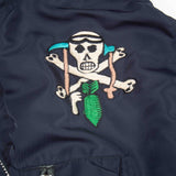 70s Vintage Korean Tailor-Made Souvenir Bomber Jacket - Large