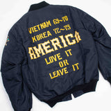 70s Vintage Korean Tailor-Made Souvenir Bomber Jacket - Large