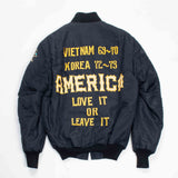 70s Vintage Korean Tailor-Made Souvenir Bomber Jacket - Large