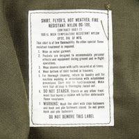 1971 Vietnam War Vintage OG-106 Nomex Helicopter Pilot Shirt - Medium