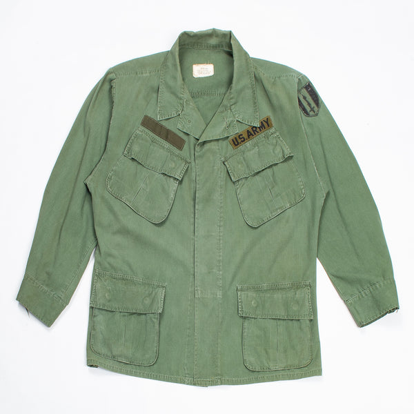 70s Vintage 1st Signal Brigade Poplin Jungle Jacket - Large