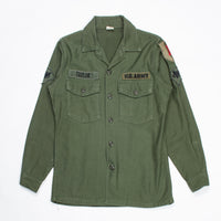 60s Vietnam War Vintage 1st ID 3rd Pattern OG-107 Utility Shirt - Medium