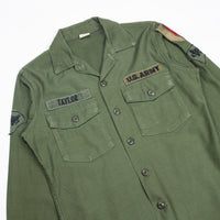 60s Vietnam War Vintage 1st ID 3rd Pattern OG-107 Utility Shirt - Medium