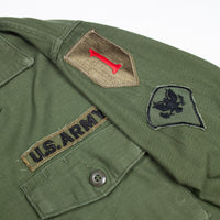 60s Vietnam War Vintage 1st ID 3rd Pattern OG-107 Utility Shirt - Medium