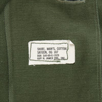 60s Vietnam War Vintage 1st ID 3rd Pattern OG-107 Utility Shirt - Medium
