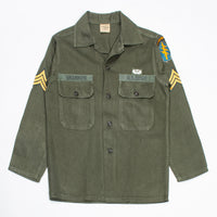 60s Vietnam War Vintage Special Forces Trooper OG-107 Utility Shirt - Small
