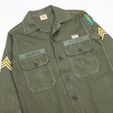 60s Vietnam War Vintage Special Forces Trooper OG-107 Utility Shirt - Small