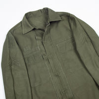 60s Vietnam War Vintage Special Forces Trooper OG-107 Utility Shirt - Small