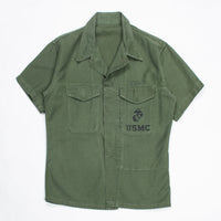 60s Vintage USMC Marines Short Sleeve P56 Utility Shirt - Medium