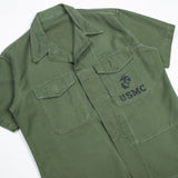 60s Vintage USMC Marines Short Sleeve P56 Utility Shirt - Medium