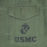 60s Vintage USMC Marines Short Sleeve P56 Utility Shirt - Medium