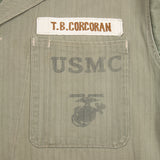 40s WW2 Vintage USMC Named P41 HBT jacket - Medium