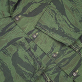 70s Vintage Hunting Tigerstripe Shirt - Large