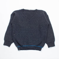 Vintage European Military Blue Wool Sweater - Large