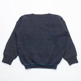 Vintage European Military Blue Wool Sweater - Large