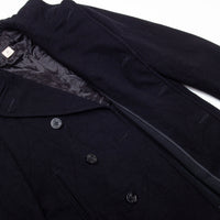 Vintage US Navy Black Pea Coat - Small