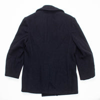 Vintage US Navy Black Pea Coat - Small