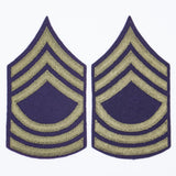 NOS 40s Vintage US Army Master Sergeant Rank Patch Set