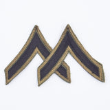60s Vietnam War Private Subdued Twill Rank Patch Set