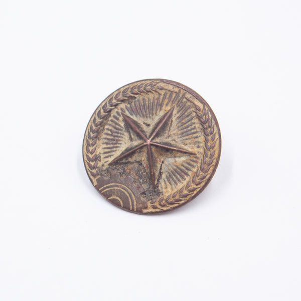 60s Vietnam War Relic North Vietnamese NVA Metal Pith Helmet / Cap Badge