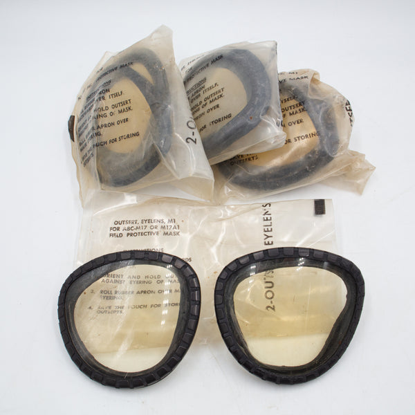 US Army M17 Gas Mask M1 Eyelenses Protective Outserts
