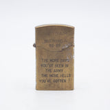 60s Vietnam War Vintage Engraved Genuine Zenith Lighter