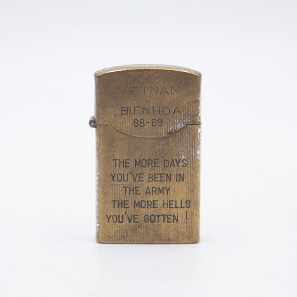 60s Vietnam War Vintage Engraved Genuine Zenith Lighter