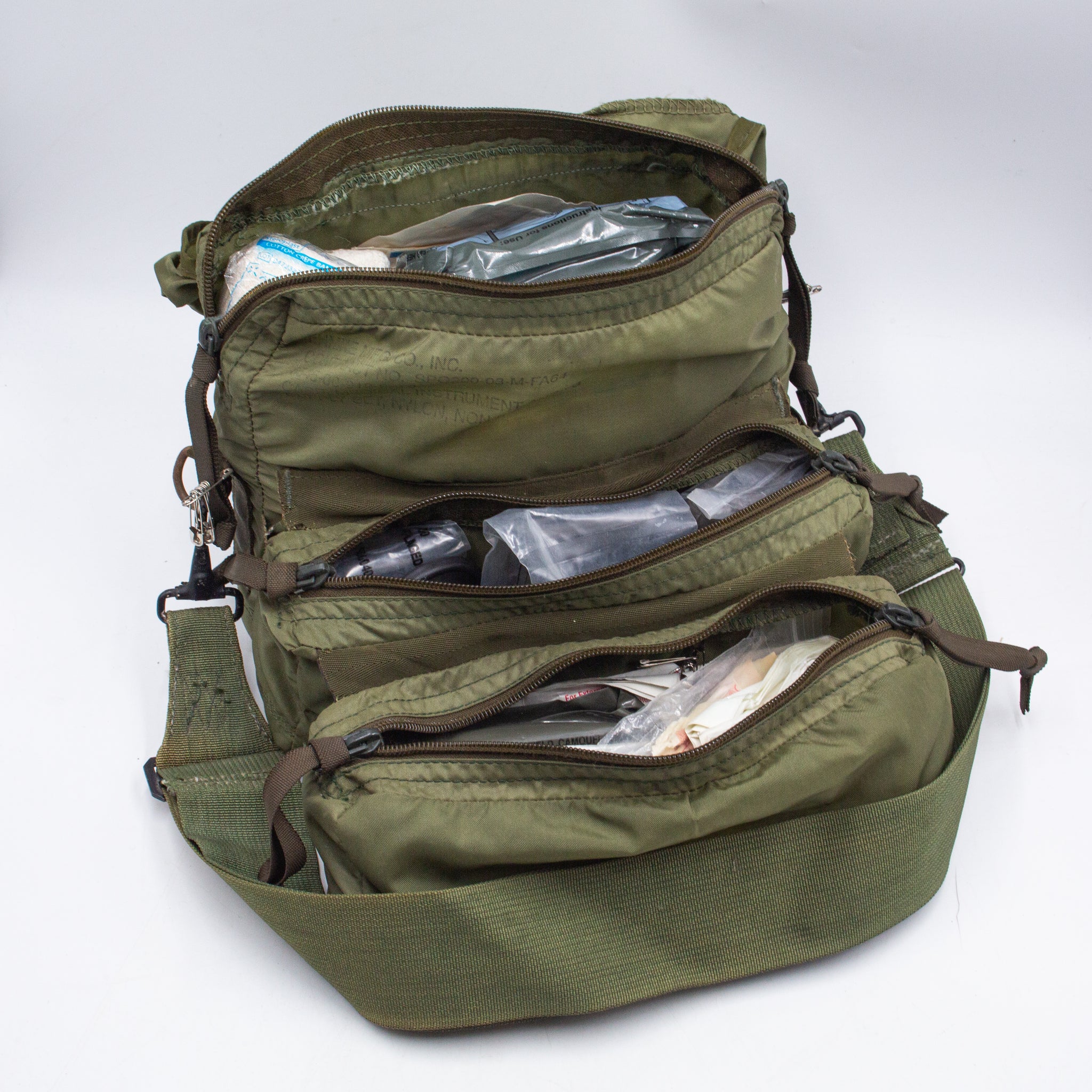 Complete 00s US Military M3 First Aid Bag – Omega Militaria