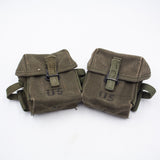 2x NOS 60s Vietnam War M-1956 Short Ammunition Pouch Set
