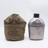 1943 - 1945 WW2 US Military 1 Qt Canteen Set