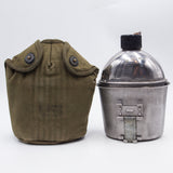 50s Korean War US Military 1 Qt Canteen Set