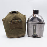 50s Korean War US Military 1 Qt Canteen Set