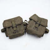 2x NOS 60s Vietnam War M-1956 Short Ammunition Pouch Set