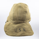 NOS 40s WW2 Vintage US Navy Foul Weather Flight Deck Cap - Size 7
