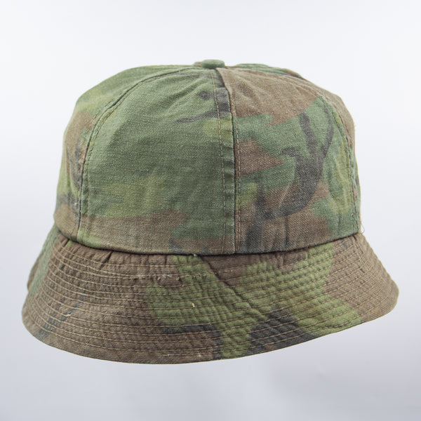 60s Vietnam War Invisible ERDL Sateen 'Beachball' Boonie - 7 1/4