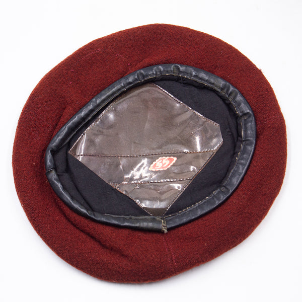 Original 60s Vietnam War Vietnamese Tailor-Made Red Wool Beret