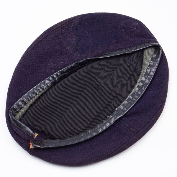 Original 60s Vietnam War Vietnamese Tailor-Made Dark Blue Wool Beret