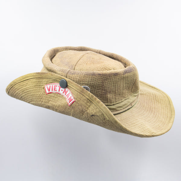 60s Vietnam War Vietnamese-Made Cowboy Hat - Medium