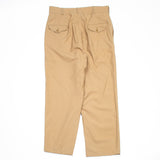 60s Vietnam War Vintage Khaki Wool Tropical Trousers - 34x29