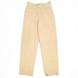 50s Vintage US Army Class B Khaki Chino Trousers - 30x33
