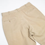 50s Vintage US Army Khaki Chino Trousers - 35x31