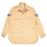 50s US Air Force Class B Khaki Shirt - Medium