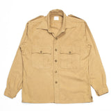 50s Vintage British Army Aertex Khaki Jungle Shirt - Small