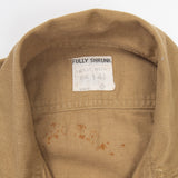 50s Vintage British Army Aertex Khaki Jungle Shirt - Small
