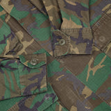 70s Vintage US Army RDF ERDL HWU Combat Coat - Small