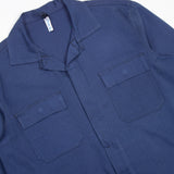Deadstock 70s Vintage German Blue HBT Chore Shirt Jacket - Large