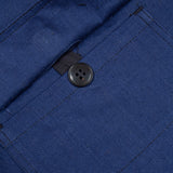 Deadstock 70s Vintage German Blue HBT Chore Shirt Jacket - Large